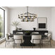Radiant LED 41.75 inch Black and Gold Leaf Chandelier Ceiling Light