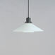 Oslo 1 Light 15.75 inch Black and White Single Pendant Ceiling Light