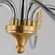 Clarion 5 Light 32 inch Polished Chrome/Satin Brass Chandelier Ceiling Light
