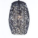 Arabesque LED 6.5 inch Oil Rubbed Bronze Mini Pendant Ceiling Light in Cognac