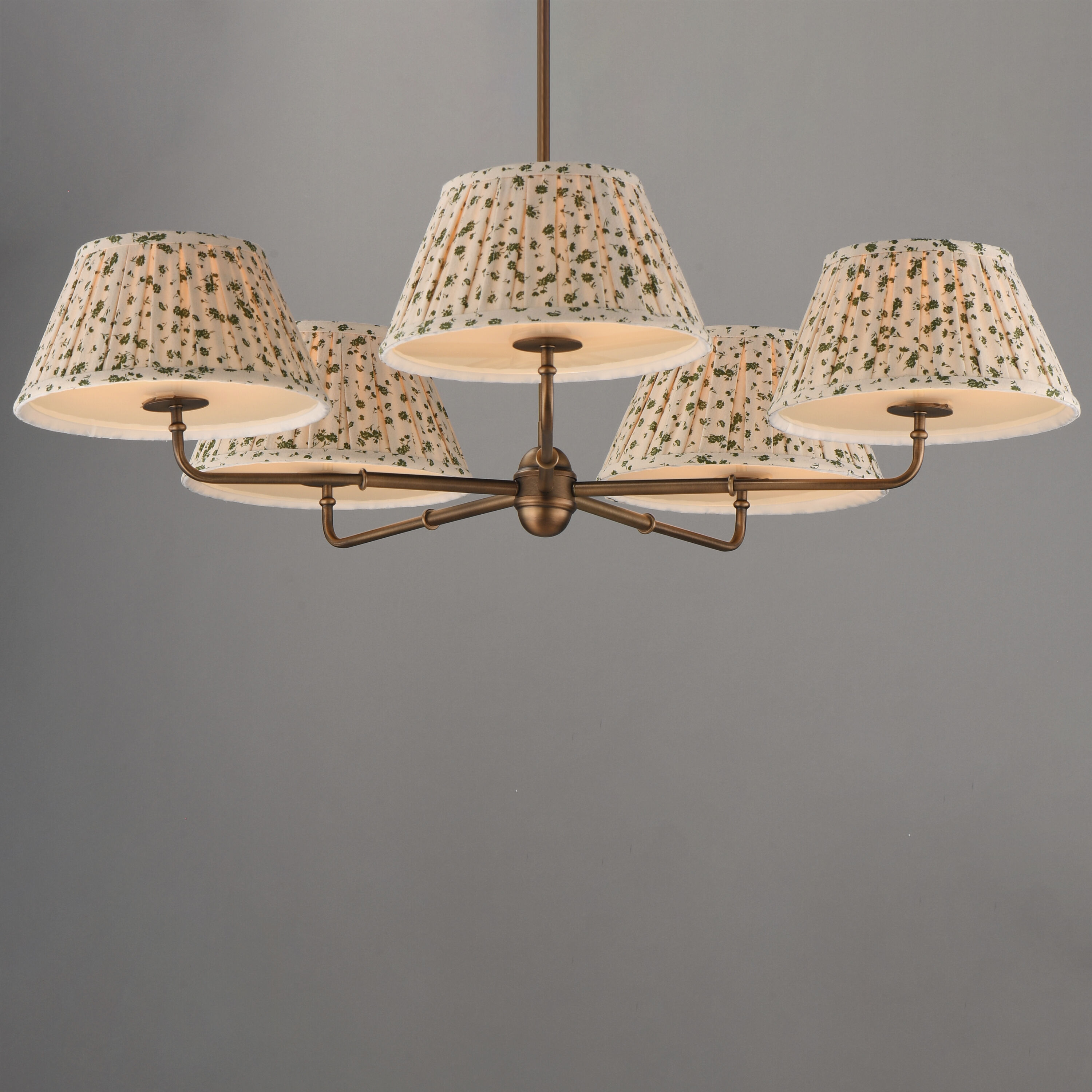 Dunbridge 5 Light 42 inch Weathered Brass Chandelier Ceiling Light