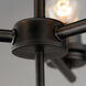 Corona 3 Light 16.5 inch Black Single-Tier Chandelier Ceiling Light in Clear