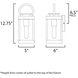 Nassau Vivex 1 Light 12.75 inch White and Black Outdoor Wall Mount