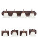 Essentials - 801x 4 Light 30 inch Oil Rubbed Bronze Bath Vanity Wall Light in Marble