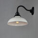 Granville 1 Light 11.25 inch White and Black Outdoor Wall Mount