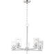 Corona 5 Light 22 inch Satin Nickel Single-Tier Chandelier Ceiling Light in Clear