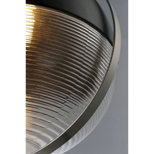 Axiom LED 12 inch Black/Satin Nickel Single Pendant Ceiling Light