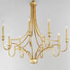 Normandy 8 Light 34 inch Gold Leaf Chandelier Ceiling Light