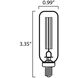 Glow LED T8 E12 4 watt 120 2200K Bulb