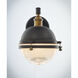 Portside 1 Light 11 inch Oil Rubbed Bronze and Antique Brass Outdoor Wall Mount