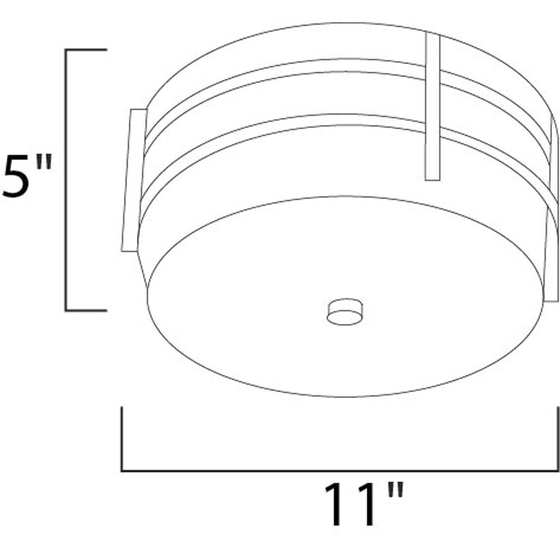 Luna LED E26 LED 11 inch Brushed Metal Outdoor Flush Mount