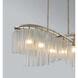Victoria 6 Light 41 inch Golden Silver Linear Pendant Ceiling Light