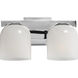 Scoop 2 Light 13.5 inch Polished Chrome Bath Vanity Wall Light in Marble