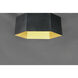 Honeycomb LED 9 inch Black/Gold Mini Pendant Ceiling Light