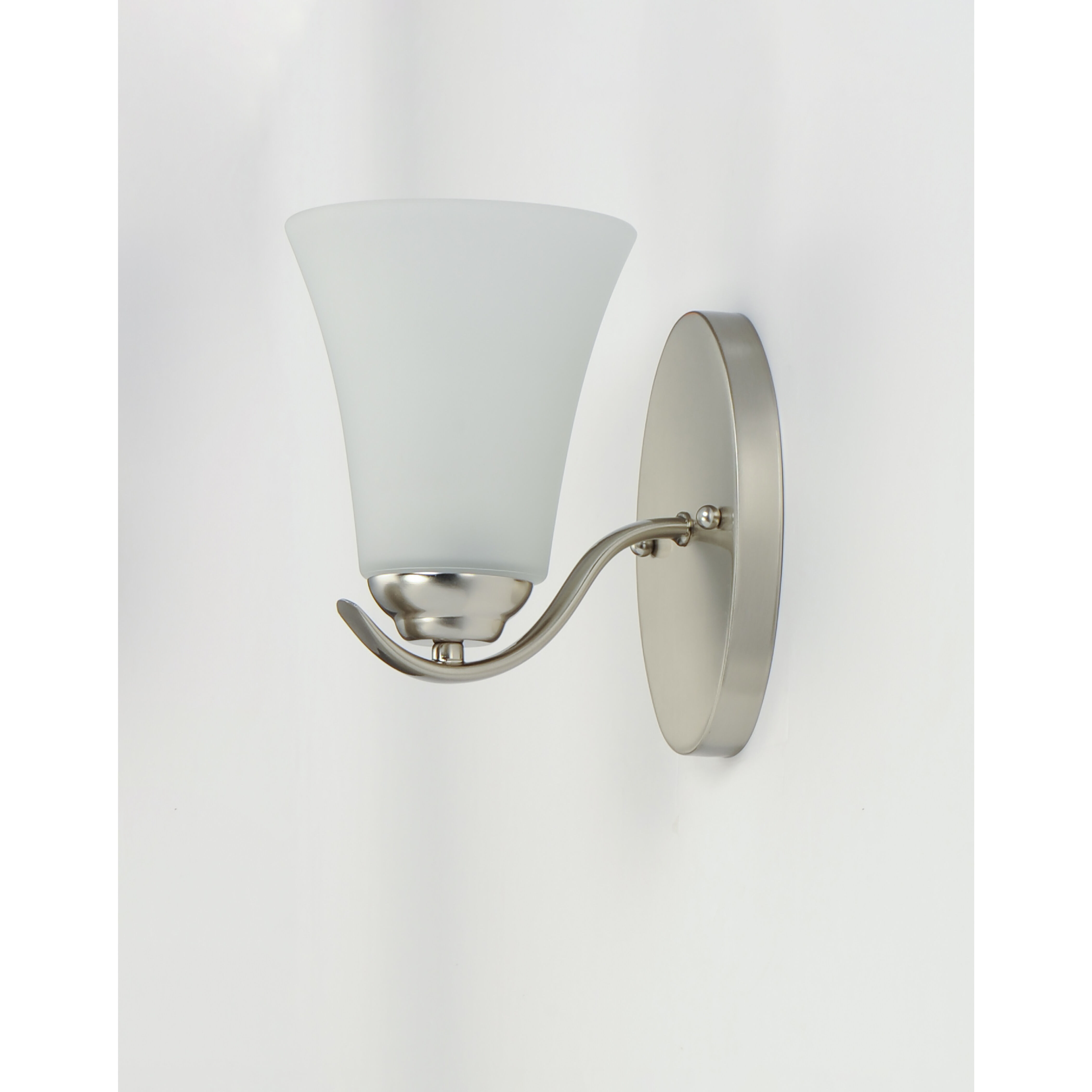 Vital 1 Light 8 inch Satin Nickel Bath Vanity Wall Light