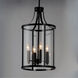 Sentinel 4 Light 12 inch Black Single Pendant Ceiling Light