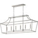 Clifton 6 Light 48 inch Satin Nickel Linear Pendant Ceiling Light