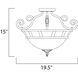 Manor 2 Light 19.5 inch Oil Rubbed Bronze Semi-Flush Mount Ceiling Light