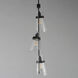 Finch 3 Light 12 inch Dark Bronze and Antique Brass Single Pendant Ceiling Light in Seedy, Dark BronzeandAntique Brass