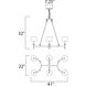Fairmont 6 Light 22 inch Natural Aged Brass Single-Tier Chandelier Ceiling Light