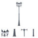Poles 3 Light 100 inch Black Outdoor Pole/Post Mount