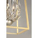 Bouquet 4 Light 16 inch Polished Nickel and Gold Leaf Multi-Light Pendant Ceiling Light