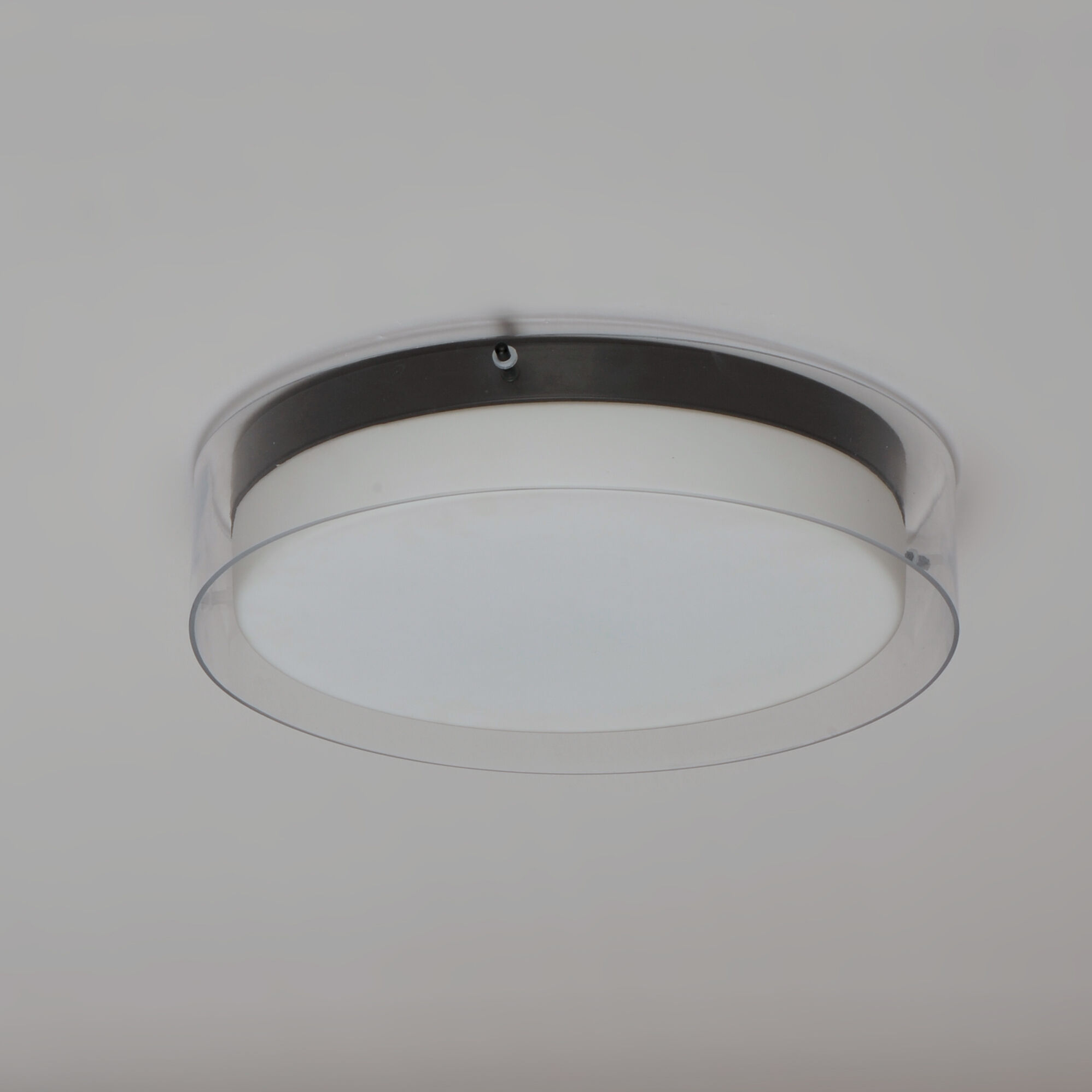 Duo LED 16 inch Black Flush Mount Ceiling Light