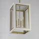 Neoclass 4 Light 12 inch White/Gold Outdoor Pendant