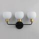 Coraline 3 Light 21.75 inch Bronze and Satin Brass Bath Vanity Wall Light in Bronze/Satin Brass