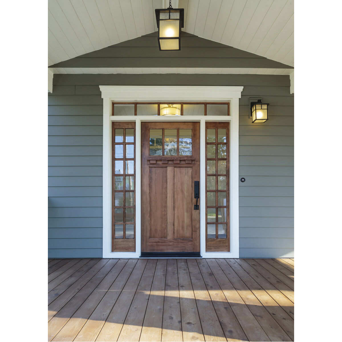 Coldwater 2 Light 9 inch Burnished Outdoor Ceiling Mount in Honey