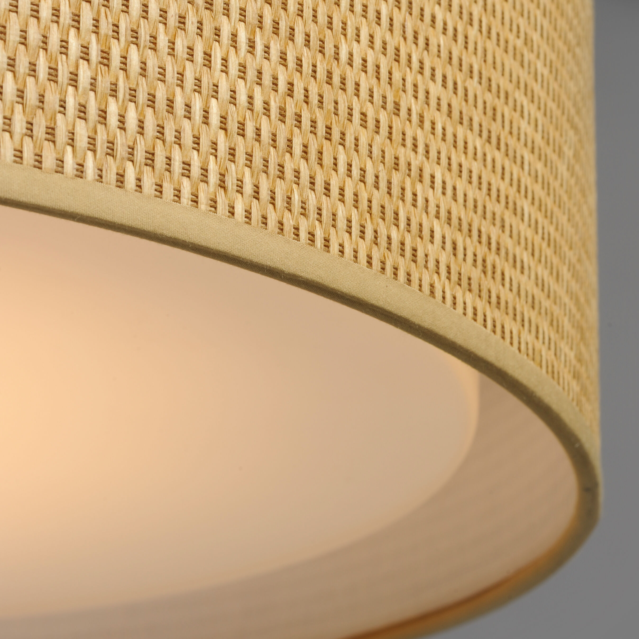 Prime LED 16 inch Flush Mount Ceiling Light in Grass Cloth