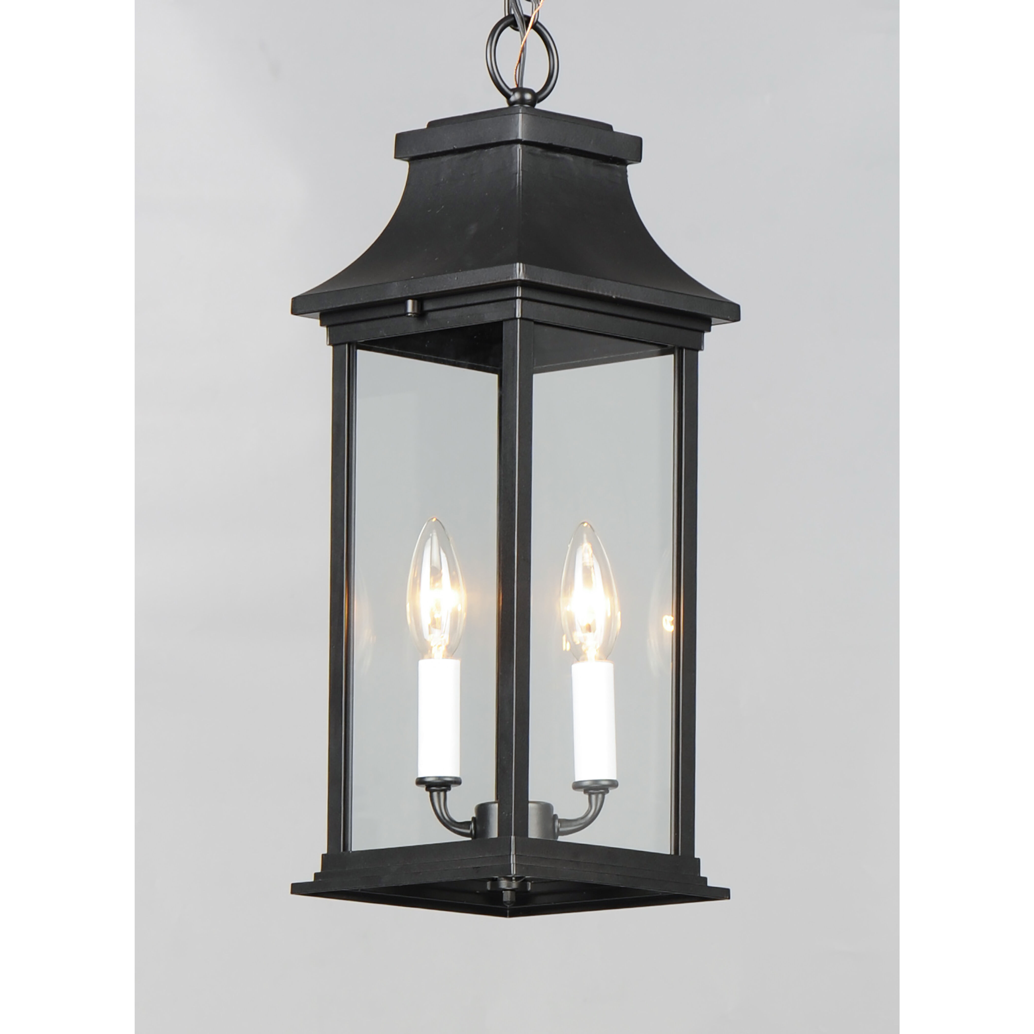Vicksburg 2 Light 7 inch Black Outdoor Hanging Lantern