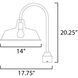 Pier M 1 Light 20.25 inch Black Outdoor Post Lantern, Post Lantern