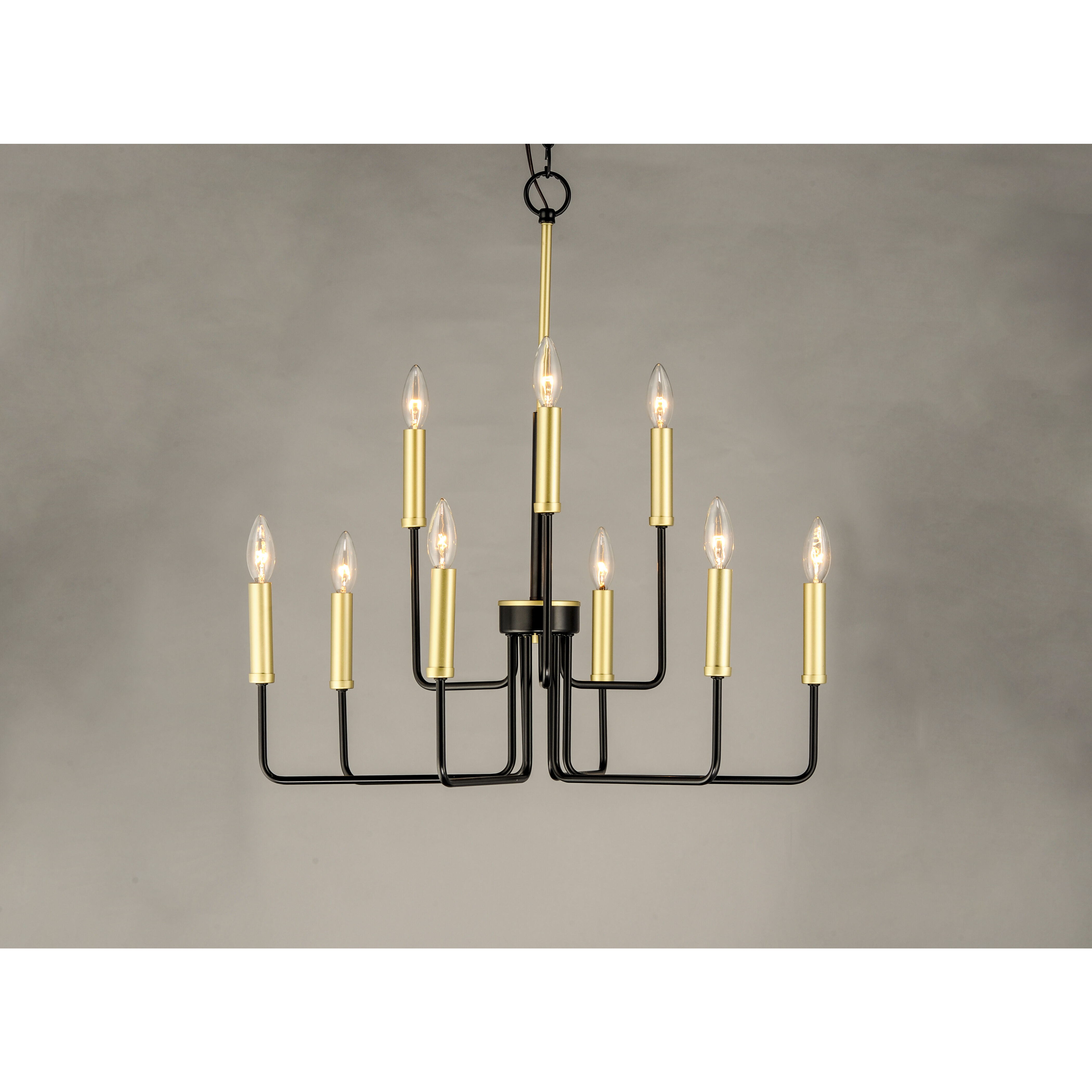 Sullivan 9 Light 25 inch Black/Gold Multi-Tier Chandelier Ceiling Light