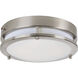 Linear LED 11.75 inch Satin Nickel Flush Mount Ceiling Light