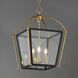 McCadden 3 Light 13.5 inch Black and Natural Aged Brass Entry Foyer Pendant Ceiling Light