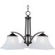 Aurora 3 Light 22.5 inch Oil Rubbed Bronze Down Light Chandelier Ceiling Light