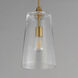 Hudson 1 Light 7.75 inch Natural Aged Brass Single Pendant Ceiling Light in Clear