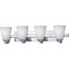 Conical 4 Light 26.25 inch Satin Nickel Bath Vanity Wall Light