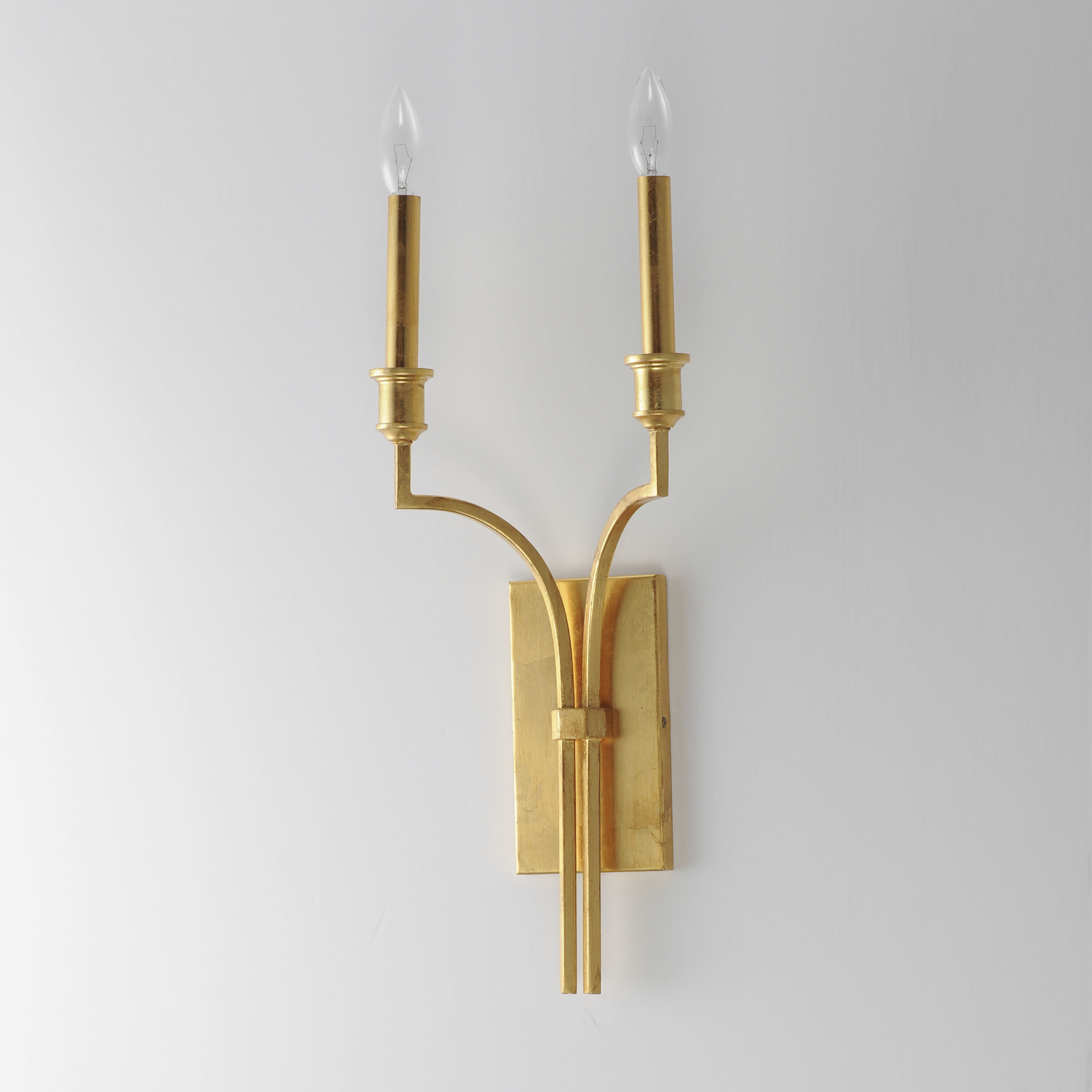 Normandy 2 Light 9 inch Gold Leaf Wall Sconce Wall Light