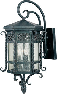Scottsdale 3 Light 24 inch Country Forge Outdoor Wall Mount