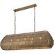 Gilda 5 Light 59 inch Antique Brass Linear Pendant Ceiling Light