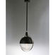 Axiom LED 12.25 inch Black and Satin Nickel Single Pendant Ceiling Light