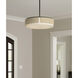 Draughtsman 4 Light 18 inch Natural Wood and Charcoal Flush Mount Ceiling Light