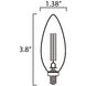 Glow LED B11 E12 4 watt 120 3000K Bulb