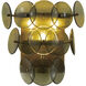 Loren 3 Light 15 inch Weathered Brass Wall Sconce Wall Light in Green Vintage