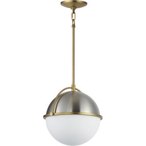 Duke 1 Light 11.5 inch Satin Nickel and Satin Brass Single Pendant Ceiling Light