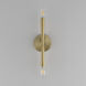 Rome 2 Light 5 inch Satin Brass ADA Wall Sconce Wall Light