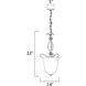 Basix 4 Light 14 inch Satin Nickel Entry Foyer Pendant Ceiling Light in Frosted
