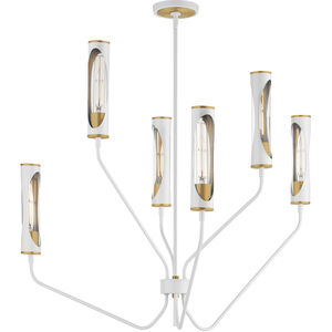 Regent LED 36 inch Light French Gray and Natural Aged Brass Multi-Tier Chandelier Ceiling Light